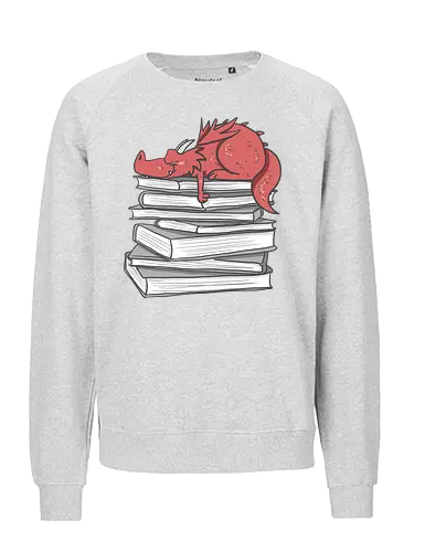 Buchdrache - Buch, Drache, lesen - Fairtrade Sweatshirt