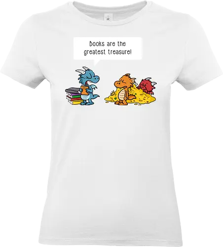 Greatest Treasure - Buch, Bücher, Drachen - Standard T-Shirt (Women)