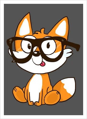 Nerd-Fuchs - Fuchs, Nerd - Artprint