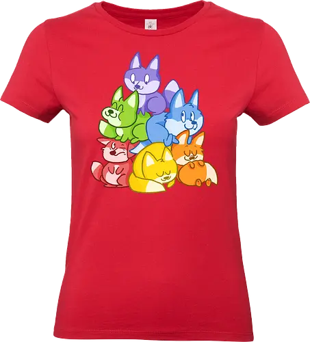 Regenbogen-Füchse - Queer, LGBTQIA, Fuchs, Regenbogen - Standard T-Shirt (Women)
