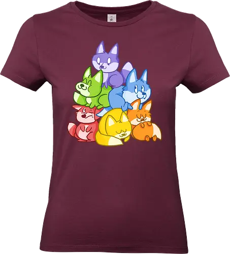 Regenbogen-Füchse - Queer, LGBTQIA, Fuchs, Regenbogen - Standard T-Shirt (Women)