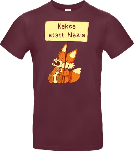 Kekse statt Nazis - Fuchs, Comic, wir sind mehr - Standard T-Shirt