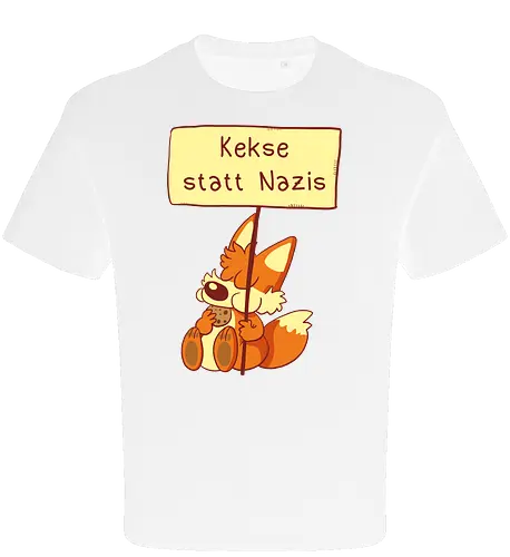Kekse statt Nazis - Fuchs, Comic, wir sind mehr - Oversize T-Shirt