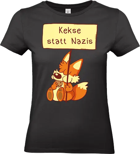 Kekse statt Nazis - Fuchs, Comic, wir sind mehr - Standard T-Shirt (Women)