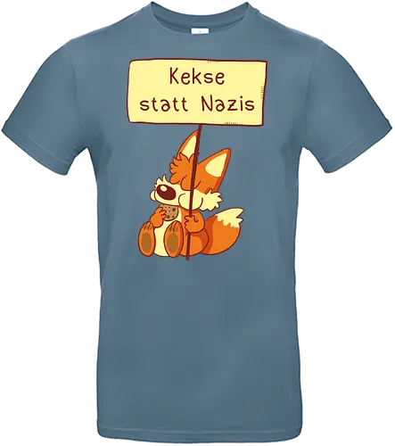 Kekse statt Nazis - Fuchs, Comic, wir sind mehr - Standard T-Shirt