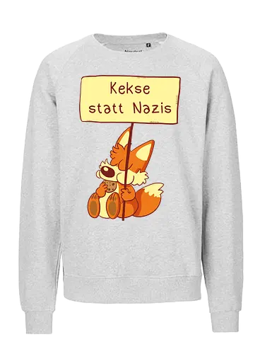 Kekse statt Nazis - Fuchs, Comic, wir sind mehr - Fairtrade Sweatshirt