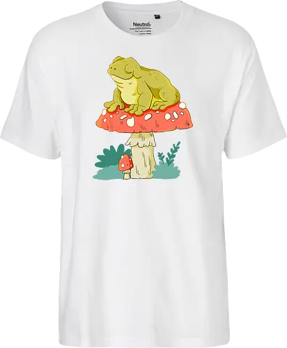 Frosch auf Pilz
