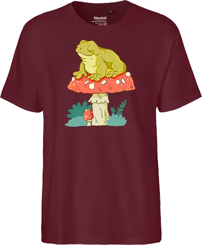 Frosch auf Pilz