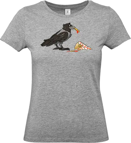 Pommeskrähe - Pommes, Krähe, Nebelkrähe - Standard T-Shirt (Women)