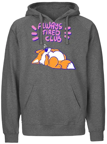 Always Tired Club - Fuchs, Mental Health - Fairtrade Hoodie