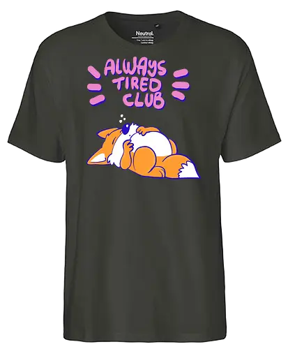 Always Tired Club - Fuchs, Mental Health - Fairtrade T-Shirt