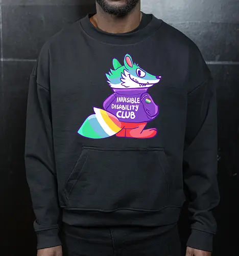 Invisible Disability Club - Waschbär, Behinderung, disability - Cropped Sweatshirt