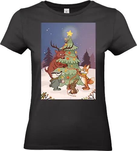 Yule - Yule, Weihnachten, Xmas, Waldtiere - Standard T-Shirt (Women)