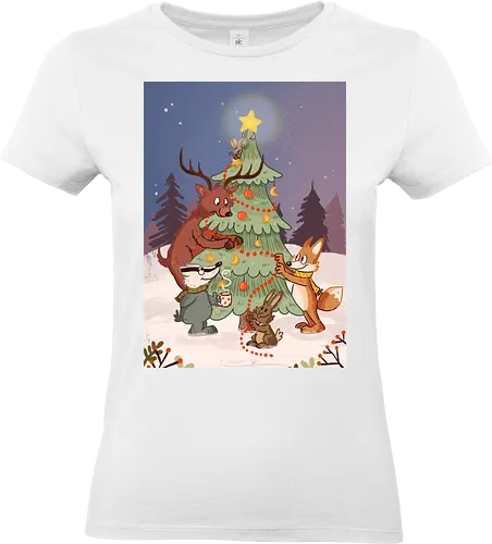 Yule - Yule, Weihnachten, Xmas, Waldtiere - Standard T-Shirt (Women)
