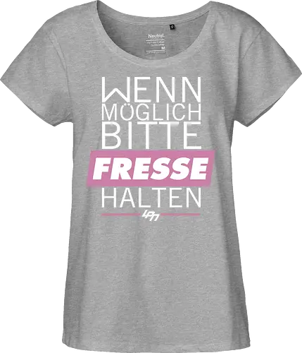 LPN05 - Wenn möglich Fresse halten (White) - lpn, youtube, youtuber, merchandise - Fairtrade Girl Shirt