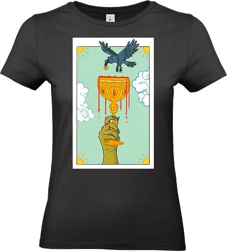 Goblet - Goblet, Cup, Tarot, Krähe, Rabe, witchy - Standard T-Shirt (Women)