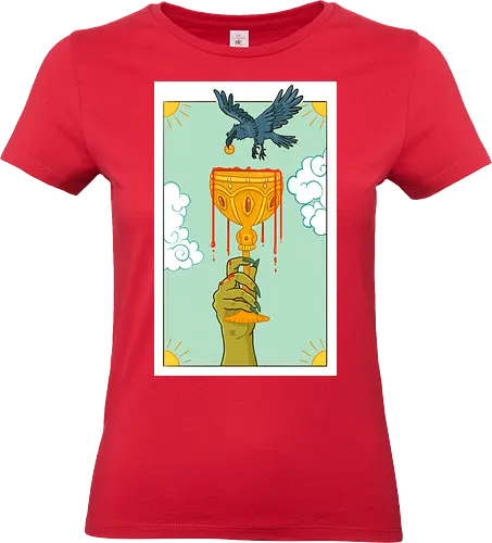 Goblet - Goblet, Cup, Tarot, Krähe, Rabe, witchy - Standard T-Shirt (Women)