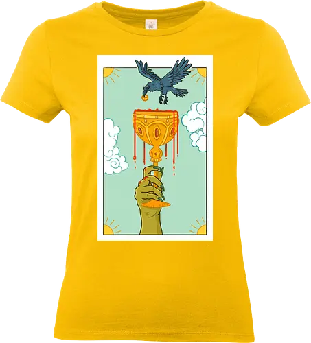 Goblet - Goblet, Cup, Tarot, Krähe, Rabe, witchy - Standard T-Shirt (Women)