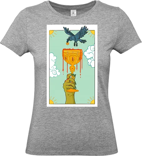 Goblet - Goblet, Cup, Tarot, Krähe, Rabe, witchy - Standard T-Shirt (Women)