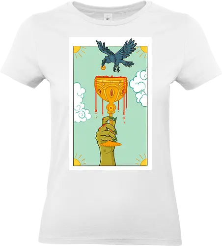 Goblet - Goblet, Cup, Tarot, Krähe, Rabe, witchy - Standard T-Shirt (Women)