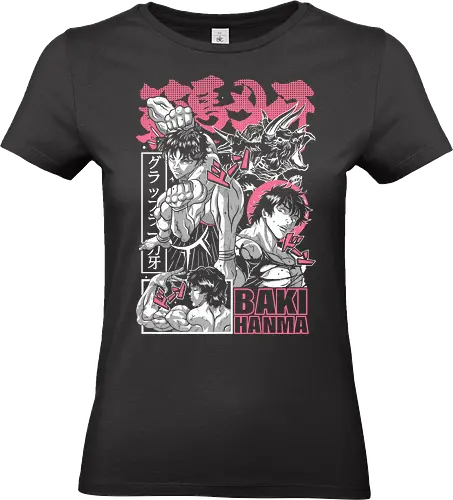 Baki Hanma - baki hanma, anime, baki, baki the grappler, boxing, japan, japanese, manga, martial arts, yujiro hanma, fight, martial arts - Standard T-Shirt (Women)