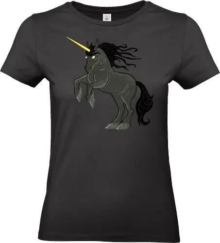 Black Unicorn - Einhorn, Fantasy, Unicorn - Standard T-Shirt (Women)