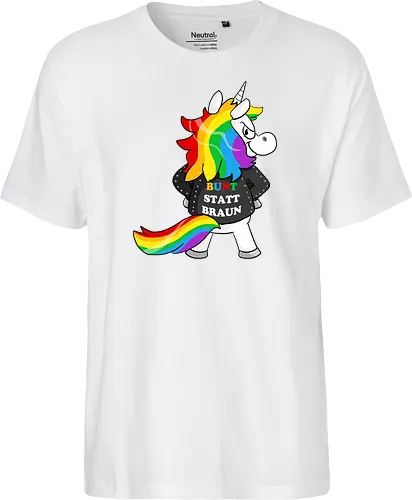 Bunt statt braun - Fairtrade T-Shirt