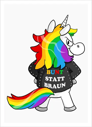 Bunt statt braun - Artprint