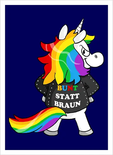 Bunt statt braun - Artprint