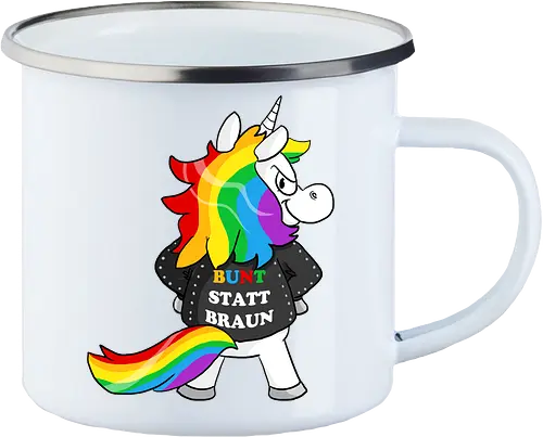 Bunt statt braun - Enamel Mug