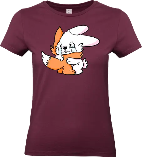 Comfort Hug - Hug, Umarmung, Hase, Bunny, Fox, Fuchs, trösten - Standard T-Shirt (Women)