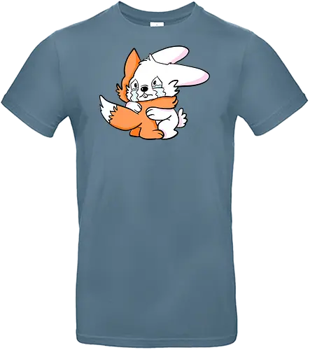 Comfort Hug - Hug, Umarmung, Hase, Bunny, Fox, Fuchs, trösten - Standard T-Shirt