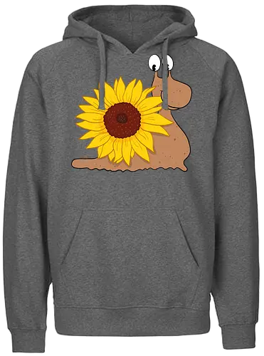 Sonnenblumenschnecke - Sonnenblume, Schnecke - Fairtrade Hoodie