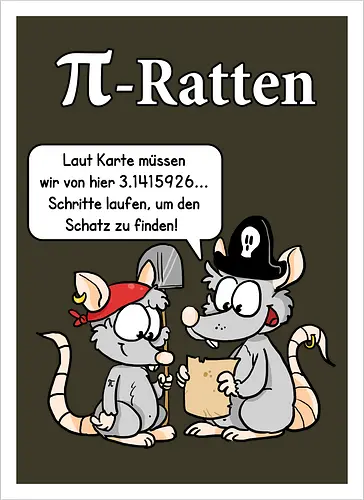 Pi-Ratten - Ratten, Mathe - Artprint