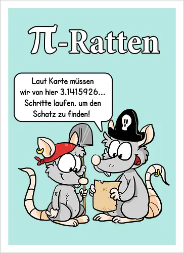 Pi-Ratten - Ratten, Mathe - Artprint