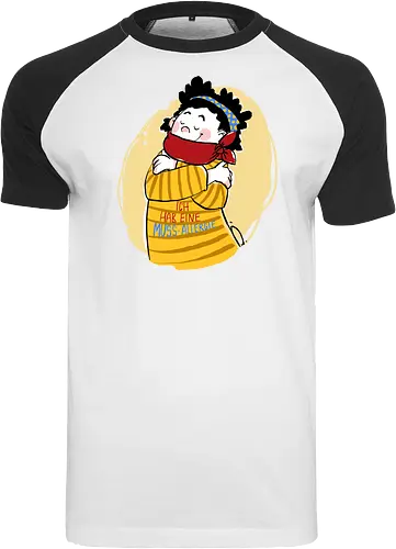 Mussallergie - Ringelpullisprüche, Ringeldinger, streifenweise, Spruch, Weisheit, Motivation, Ringelpulli, SprücheShirt, Cartoon Illustration, Statement, Handgezeichnet, Humor, Selbstironie, Streifenpulli, Spruchshirt, deutsch, Mussallergie, Faulsein - Raglan T-Shirt