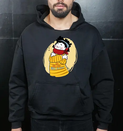 Mussallergie - Ringelpullisprüche, Ringeldinger, streifenweise, Spruch, Weisheit, Motivation, Ringelpulli, SprücheShirt, Cartoon Illustration, Statement, Handgezeichnet, Humor, Selbstironie, Streifenpulli, Spruchshirt, deutsch, Mussallergie, Faulsein - Cropped Hoodie