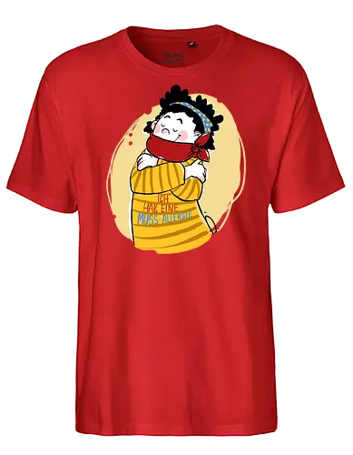 Mussallergie - Ringelpullisprüche, Ringeldinger, streifenweise, Spruch, Weisheit, Motivation, Ringelpulli, SprücheShirt, Cartoon Illustration, Statement, Handgezeichnet, Humor, Selbstironie, Streifenpulli, Spruchshirt, deutsch, Mussallergie, Faulsein - Fairtrade T-Shirt