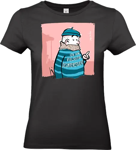 Ich bin vielseitig desinteressiert. - Ringelpullisprüche, Ringeldinger, streifenweise, Spruch, Weisheit, Motivation, Ringelpulli, SprücheShirt, Cartoon Illustration, Statement, Handgezeichnet, Humor, Selbstironie, Streifenpulli, Spruchshirt, deutsch, Misanthrop, introvertiert - Standard T-Shirt (Women)