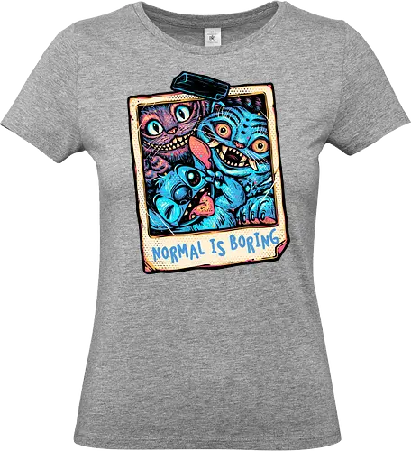 Normal Is Boring - Movie, hunter, demons, mash up, tiger, alien, animal, cute, animation, animated - Standard T-Shirt (Women)