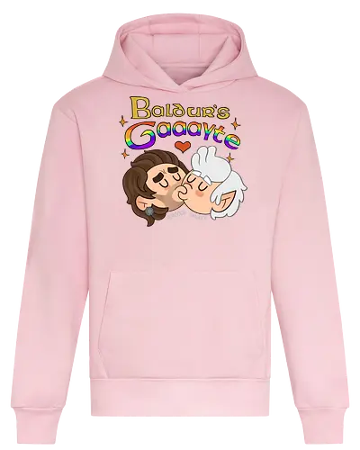 Baldur's Gaaayyyyte - BaldursGate3, BG3FanArt, BaldursGateFanArt, GaleBG3, AstarionBG3, GaleXAstarion, BG3Couple, CuteFanArt, CartoonArt, FantasyArt, RPGArt, LGBTQArt, PrideArt - Heavyweight Hoodie