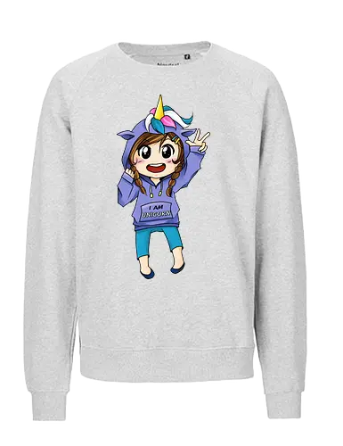 Einhorn-Hoodie Mädchen - kawaii, Einhorn, Chibi, girly, niedlich - Fairtrade Sweatshirt