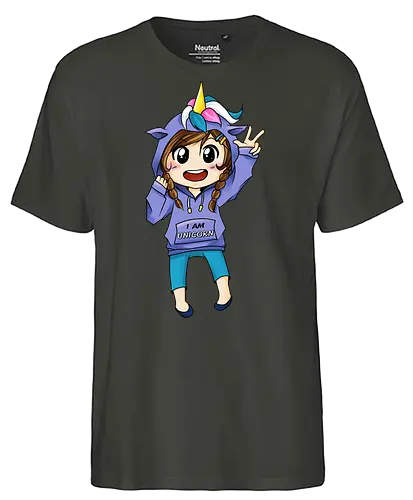 Einhorn-Hoodie Mädchen - kawaii, Einhorn, Chibi, girly, niedlich - Fairtrade T-Shirt
