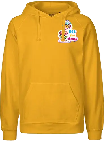 Bee the change - bee, comic, cute, affirmation, positive, unpolitischecomics, pride, love, growth - Fairtrade Hoodie