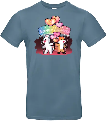Zusammen vorwärts - pride, unpolitischecomics, bunny, fuchs, hase, rainbow, regenbogen, liebe - Standard T-Shirt