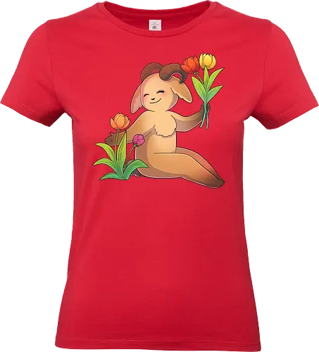 Tinybun: Widder - tinybun, hase, sternzeichen, widder, tulpe, flower, tulip, aries - Standard T-Shirt (Women)