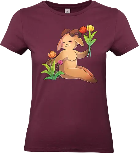 Tinybun: Widder - tinybun, hase, sternzeichen, widder, tulpe, flower, tulip, aries - Standard T-Shirt (Women)