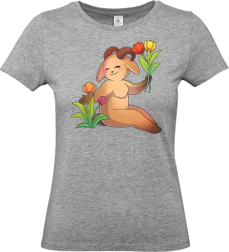 Tinybun: Widder - tinybun, hase, sternzeichen, widder, tulpe, flower, tulip, aries - Standard T-Shirt (Women)