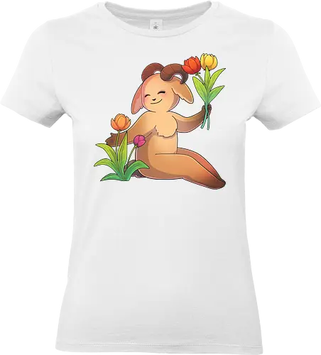 Tinybun: Widder - tinybun, hase, sternzeichen, widder, tulpe, flower, tulip, aries - Standard T-Shirt (Women)