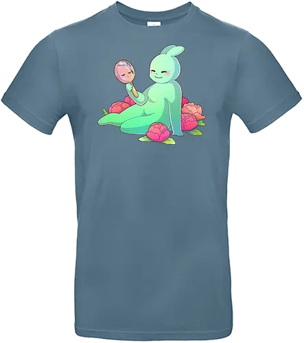 Tinybun: Zwilling - tinybun, hase, sternzeichen, zwilling, peonie, pfingstrose, flower, gemini - Standard T-Shirt